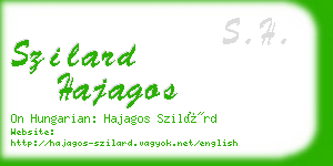 szilard hajagos business card